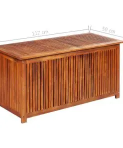 vidaXL Garden Storage Box 117x50x58 cm Solid Acacia Wood