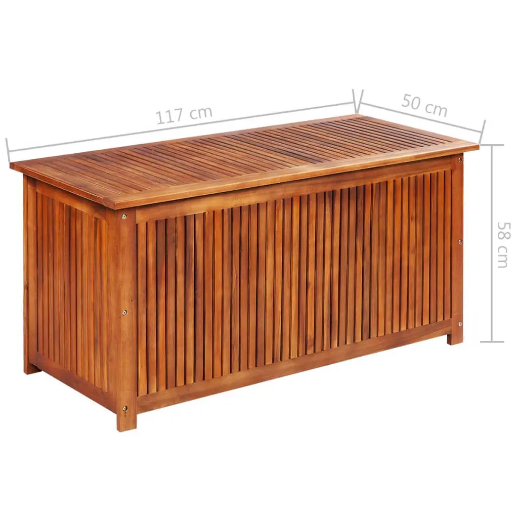 vidaXL Garden Storage Box 117x50x58 cm Solid Acacia Wood