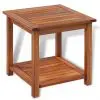 vidaXL Side Table Solid Acacia Wood 45x45x45 cm