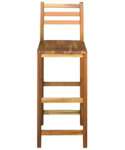 vidaXL Bar Chairs 2 pcs Solid Acacia Wood