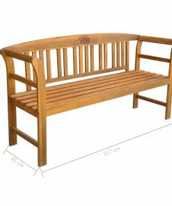 vidaXL Garden Bench 157 cm Solid Acacia Wood