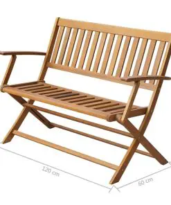 vidaXL Garden Bench 120 cm Solid Acacia Wood