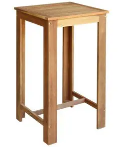vidaXL Bar Table Solid Acacia Wood 60x60x105 cm