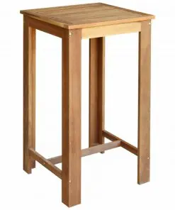 vidaXL Bar Table and Stool Set 3 Pieces Solid Acacia Wood