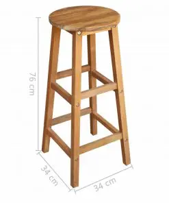 vidaXL Bar Table and Stool Set 5 Pieces Solid Acacia Wood