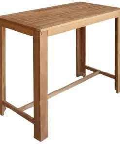 vidaXL Bar Table and Chair Set 5 Pieces Solid Acacia Wood
