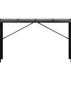 vidaXL 9 Piece Outdoor Dining Set Poly Rattan Black