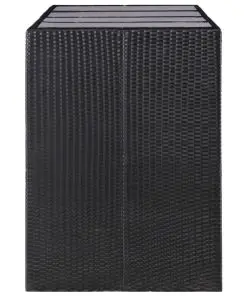 vidaXL 9 Piece Outdoor Dining Set Poly Rattan Black