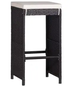 vidaXL 9 Piece Outdoor Dining Set Poly Rattan Black