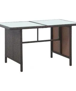 vidaXL 5 Piece Garden Lounge Set with Cushions Poly Rattan Brown