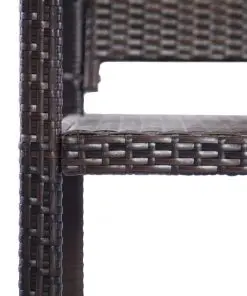 vidaXL Garden Bench 122 cm Poly Rattan Brown