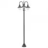vidaXL Garden Post Light E27 220 cm Aluminium 3-Lantern Bronze