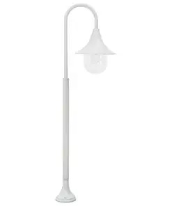 vidaXL Garden Post Light E27 120 cm Aluminium White