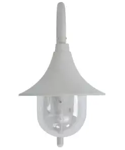 vidaXL Garden Wall Lamp E27 42 cm Aluminium White