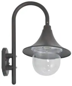 vidaXL Garden Wall Lamp E27 42 cm Aluminium Bronze