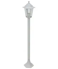 vidaXL Garden Post Lights 6 pcs E27 110 cm Aluminium White