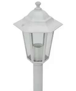 vidaXL Garden Post Lights 6 pcs E27 110 cm Aluminium White