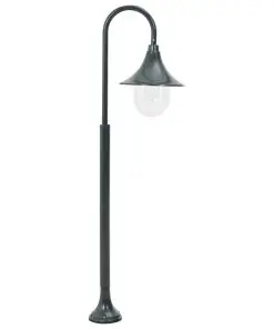 vidaXL Garden Post Light E27 120 cm Aluminium Dark Green