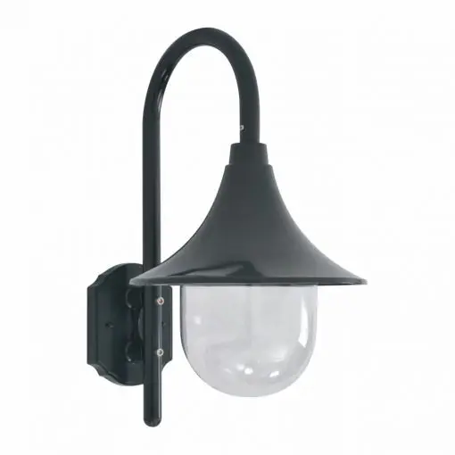 vidaXL Garden Wall Lamp E27 42 cm Aluminium Dark Green