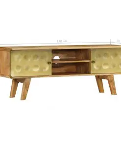 vidaXL TV Cabinet Solid Mango Wood 120x30x45 cm
