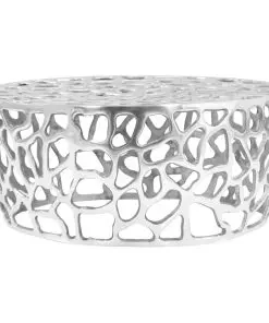 vidaXL Coffee Table Casted Aluminium 70×30 cm Silver