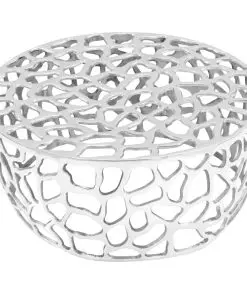 vidaXL Coffee Table Casted Aluminium 70×30 cm Silver