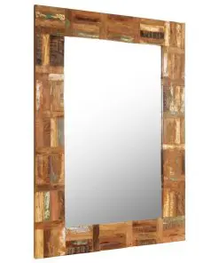 vidaXL Wall Mirror Solid Reclaimed Wood 60×90 cm