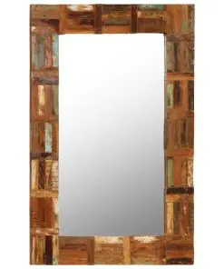 vidaXL Wall Mirror Solid Reclaimed Wood 60×90 cm