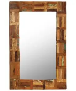 vidaXL Wall Mirror Solid Reclaimed Wood 60×90 cm