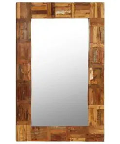 vidaXL Wall Mirror Solid Reclaimed Wood 60×90 cm