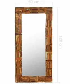 vidaXL Wall Mirror Solid Reclaimed Wood 60×120 cm