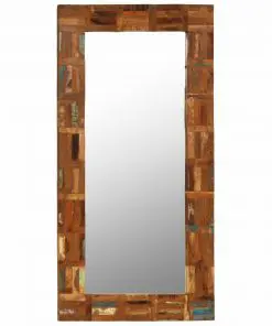 vidaXL Wall Mirror Solid Reclaimed Wood 60×120 cm