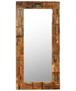 vidaXL Wall Mirror Solid Reclaimed Wood 60×120 cm