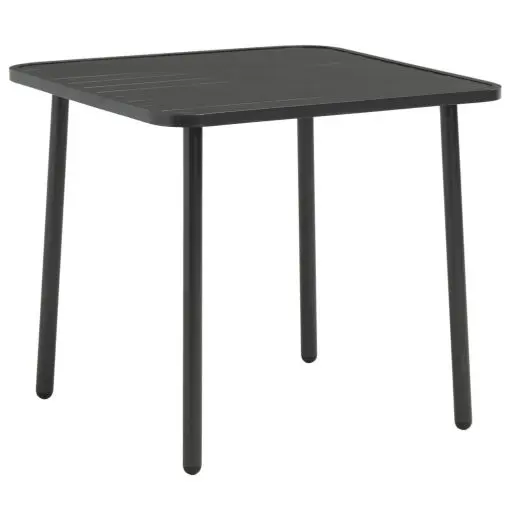 vidaXL Garden Table Dark Grey 80x80x72 cm Steel