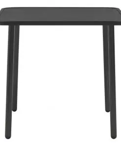 vidaXL Garden Table Dark Grey 80x80x72 cm Steel