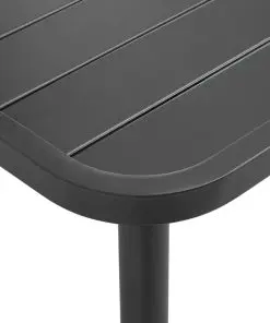 vidaXL Garden Table Dark Grey 80x80x72 cm Steel