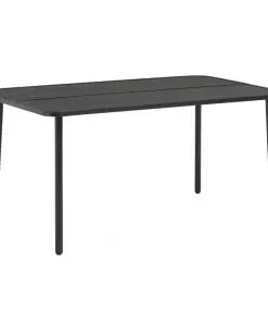 vidaXL Garden Table Dark Grey 150x90x72 cm Steel