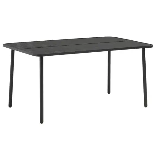 vidaXL Garden Table Dark Grey 150x90x72 cm Steel