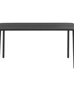 vidaXL 7 Piece Outdoor Dining Set Steel Dark Grey