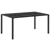 vidaXL Garden Table Black 150x90x72 cm Steel