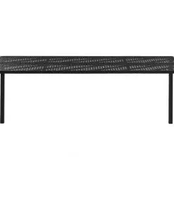 vidaXL Garden Table Black 180x90x72 cm Steel