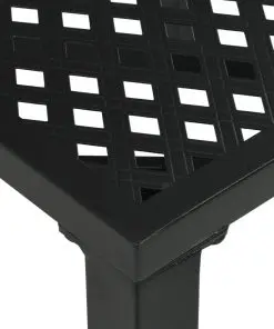 vidaXL Garden Table Black 180x90x72 cm Steel