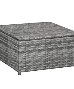 vidaXL 6 Piece Garden Lounge Set with Cushions Poly Rattan Grey