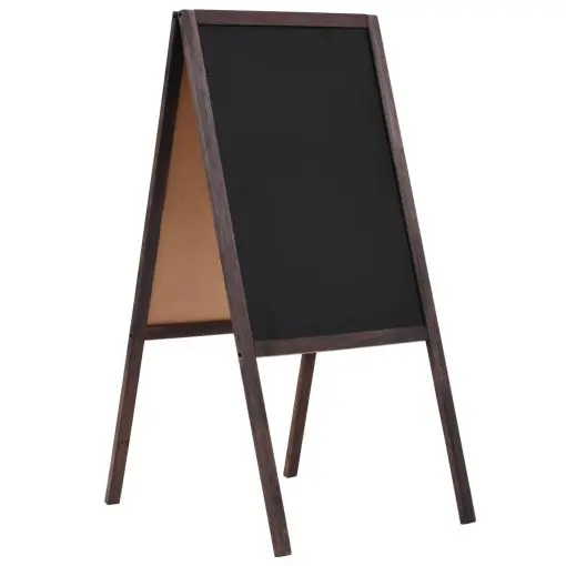 vidaXL Double-sided Blackboard Cedar Wood Free Standing 40×60 cm