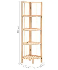 vidaXL Corner Shelf Cedar Wood 27x27x110 cm
