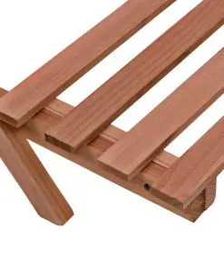 vidaXL 3-Tier Plant Stand Cedar Wood 48x45x40 cm