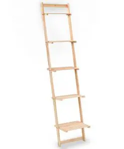 vidaXL Ladder Wall Shelf Cedar Wood 41,5x30x176 cm