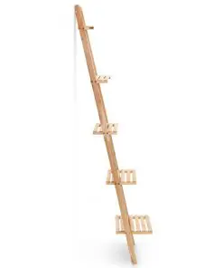 vidaXL Ladder Wall Shelf Cedar Wood 41,5x30x176 cm