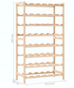 vidaXL Wine Rack Cedar Wood 57,5x28x102 cm