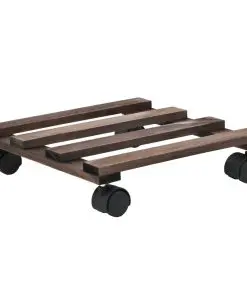 vidaXL Plant Rollers 4 pcs Cedar Wood 25×25 cm